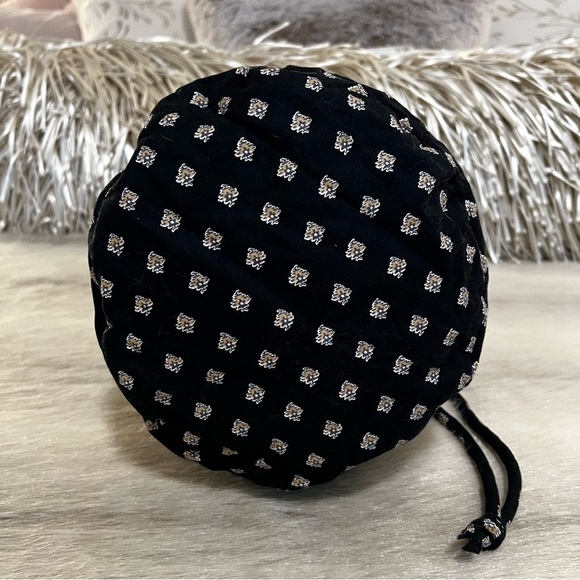 Vintage VERA BRADLEY Classic Black 2002 Ditty Bag Drawstring Plastic Lined Y2K - Picture 7 of 12